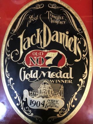 Jack Daniels 1904 St Louis Worlds Fair Expo Gold Medal Winner Framed Sign 2