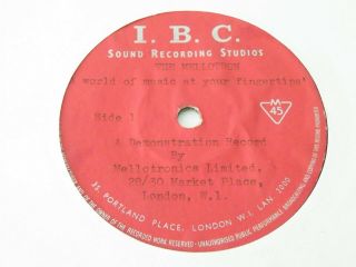 The Mellotron Demonstration Record 1960s I.  B.  C.  Recording Studios Organ Promo