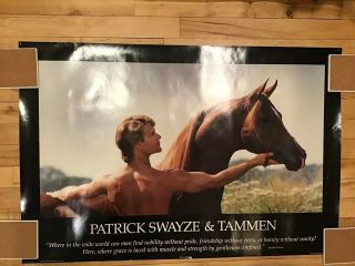 Patrick Swayze And Tammen Poster Arabian Horse Stallion