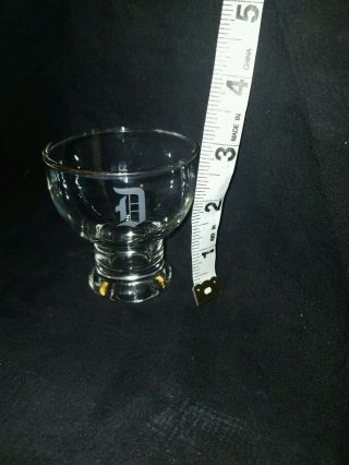 Shot Glass Goblet Etched D Gold Rimmed Drink Man Cave Collectible 3