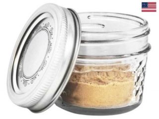 Ball Regular Mouth Canning Mason Jars Quilted Crystal Glass Jelly Jar 4Oz 12/Box 6