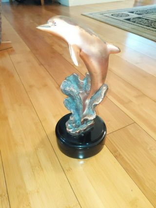 1994 Donjo Dolphin Coral Sculpture Figurine 7