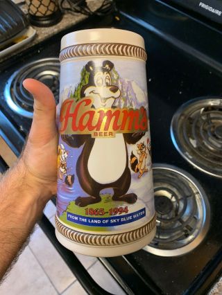 Vintage 1994 Hamm’s Ceramic Beer Stein No.  1634 Bear Hamm’s Brewing Co.