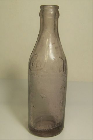 Amethyst,  Straight Side,  Shoulder Script Coca - Cola Bottle Griffin,  Ga