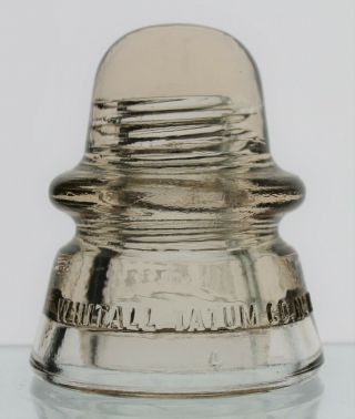 Straw Cd 160 Whitall Tatum Co.  No 14 Made In U.  S.  A.  Baby Signal Glass Insulator