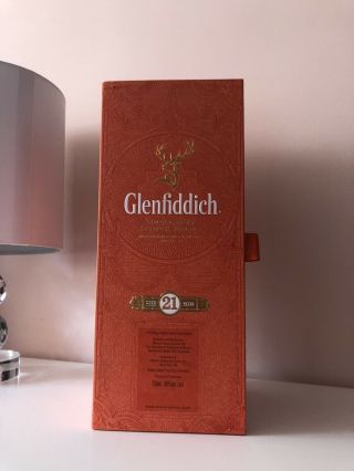 Glenfiddich 21 Years Single Malt Scotch Whisky Empty Bottle Box