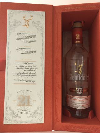 GLENFIDDICH 21 Years Single Malt Scotch Whisky Empty Bottle Box 3