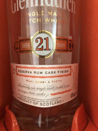 GLENFIDDICH 21 Years Single Malt Scotch Whisky Empty Bottle Box 6