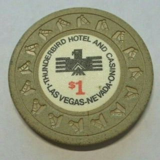 Vintage Thunderbird Hotel & Casino Las Vegas Nevada $1 Casino Chip