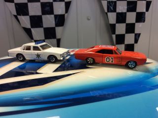 Vintage 1980,  1981 Ertl Dukes Of Hazzard General Lee And Police Car