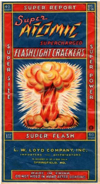 Atomic Firecracker Label C1,  40 