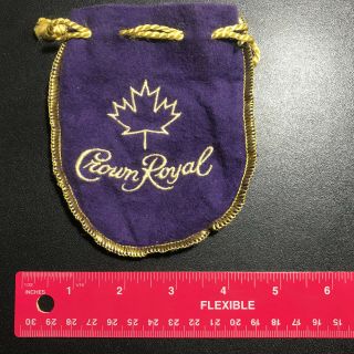 Vintage Purple & Gold Seagram’s Crown Royal Mini Bag With Maple Leaf Rare