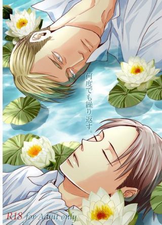 Attack On Titan Fanbook Doujinshi " Repeat Any Number Of Times " Erwin X Levi Yaoi