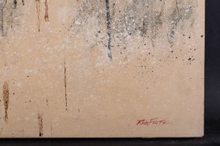 American Artist Rex Fluty 1936 - 2009 Abstract Oil On Canvas 