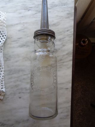 Standard Oil Company Indiana Vintage Glass Quart Oil Bottle Highly Marked