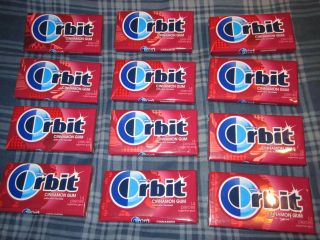 Wrigleys Orbit Sugarfree Cinnamon Chewing Gum (12 Collector Packs) Rare