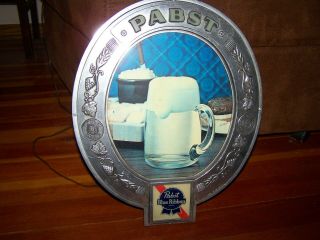 Vintage Pabst Blue Ribbon Lighted Beer Sign 50 