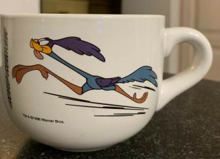 Vintage Road Runner Looney Tunes Warner Bros 1998 Soup Bowl/soup Mug Salton