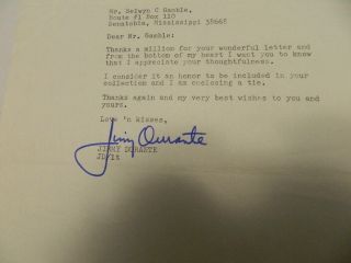 Jimmy Durante Typed Signed Letter From 1971