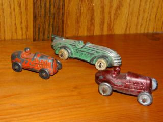 3 Slush Metal Racers,  2 Barclay & 1 C.  A.  W.