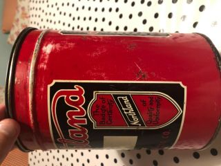 VINTAGE NORTHLAND OIL 5 Lb GREASE METAL CAN WATERLOO IOWA GAS STATION SERVICE 2