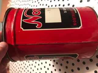 VINTAGE NORTHLAND OIL 5 Lb GREASE METAL CAN WATERLOO IOWA GAS STATION SERVICE 3