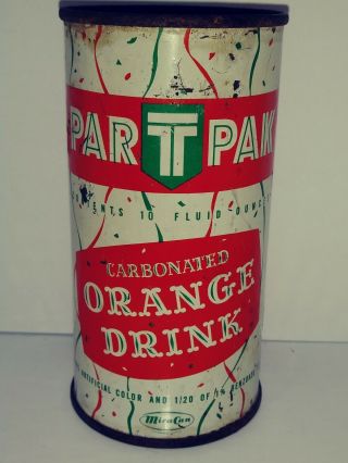 Par T Pak Orange 10 Oz Flat Top Soda Can - Pre Zip - Anaheim,  Ca