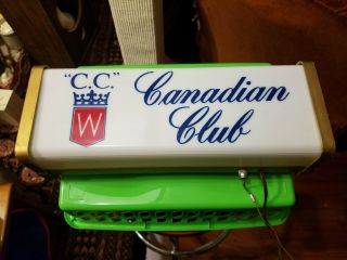 Vintage Canadian Club Whiskey Lighted Light up Sign HTF Rare 2