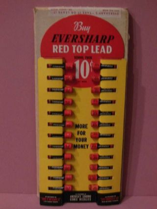 Vintage Eversharp Red Top Lead Store Counter Display With Box