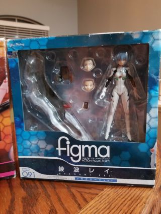 Figma Evangelion 2.  0 Rei Ayanami Plugsuit Ver.  Max Factory Figure Japan F/s