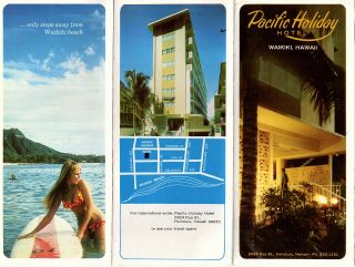 Pacific Holiday Hotel Honolulu Hawaii Vintage Travel Brochure Photos Map Rates