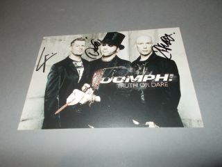 Oomph Band Signiert Signed Autograph On Postcard Autogramm In Person