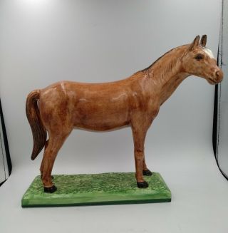 Ceramic Hand - Painted Italy Eximious Horse Figurine