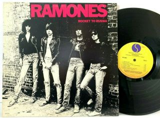 The Ramones - Rocket To Russia 1977 Sire Sterling,  Lyrics Lp Vinyl Record Album