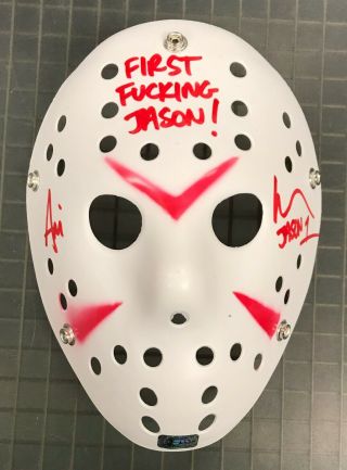 Ari Lehman Signed Jason Voorhees Friday The 13th Mask Auto Psa/dna Sticker Only
