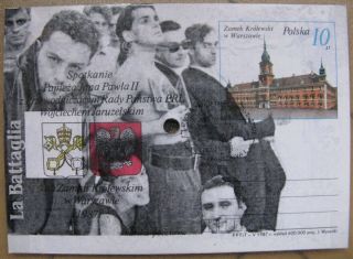 Litfiba " Vatican " Postcard Disc 4 Inch La Battaglia Rare Piero Pelu