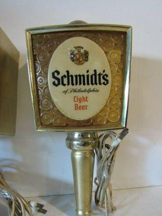 Wonderful Vintage Schmidt ' s Light Beer Wall Lights 2
