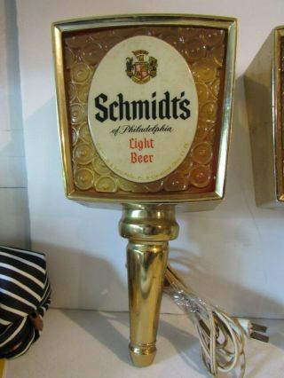 Wonderful Vintage Schmidt ' s Light Beer Wall Lights 3