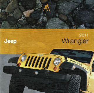 2011 Jeep Wrangler Sport Sahara Rubicon Unlimited Dealer Sales Brochure -