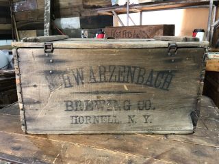 Vintage Antique 1916 Schwarzenbach Beer Wood Crate Advertising Wooden