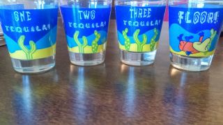 1,  2.  3.  Floor Tequila Shot Glass Set