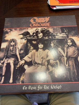 Ozzy Osbourne No Rest For The Wicked 1988 Cbs Records 80s Vintage Z 44245 - 1