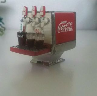 Collectible Coke Miniature Soda Fountain Dispenser Barbie Dollhouse Coca Cola
