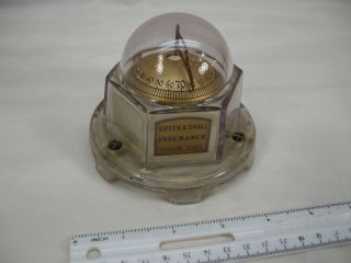 Mova Products Glass Dome Advertising Thermometer Yoakum Texas Vintage 1920 