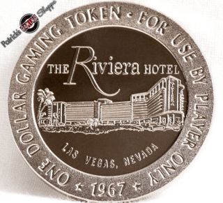 $1 Full Proof Slot Token Riviera Hotel Casino 1967 Fm Las Vegas Nevada Coin