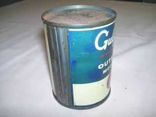Old Vintage Gulf Gulfpride Outboard Motor Oil Can 8 Oz Graphics 2