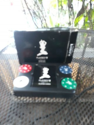 PLAYBOY FRAGRANCE POKER SET - CHIPS AND PICTORAL PLAYING CARDS complete 2
