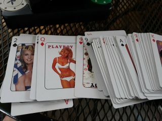 PLAYBOY FRAGRANCE POKER SET - CHIPS AND PICTORAL PLAYING CARDS complete 4