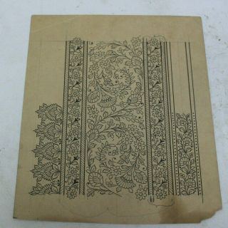 Textile Design Indian Hand Painted Block Design Handmade Old Paper Sheet.