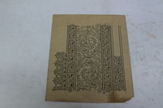 Textile design indian hand painted block design handmade old paper sheet. 2